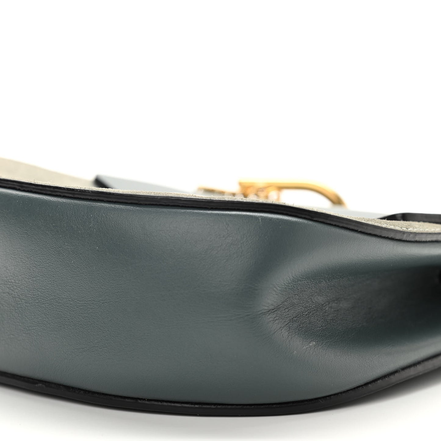 Suede Smooth Calfskin Mini Drew Shoulder Bag Cloudy Blue
