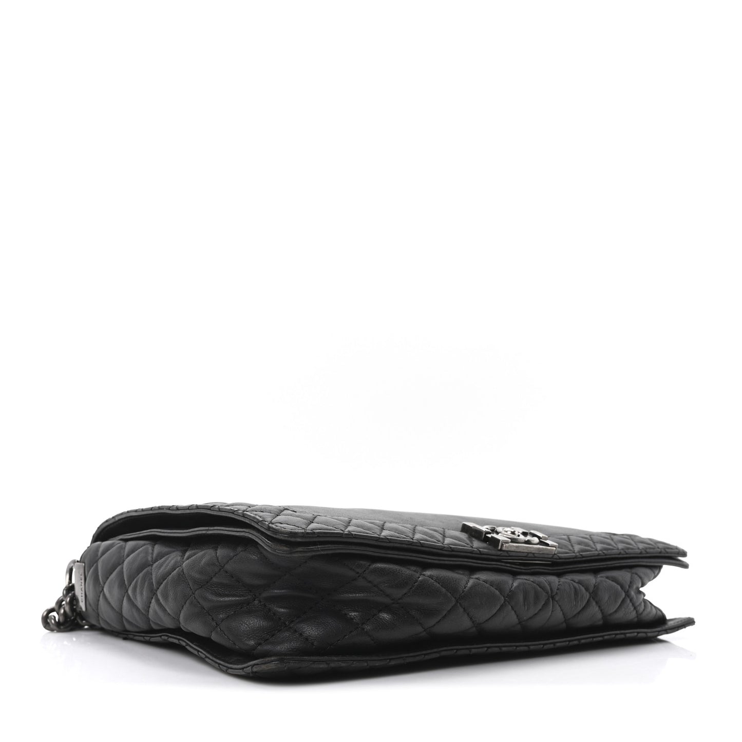 Calfskin Large Boy Reverso Flap Black