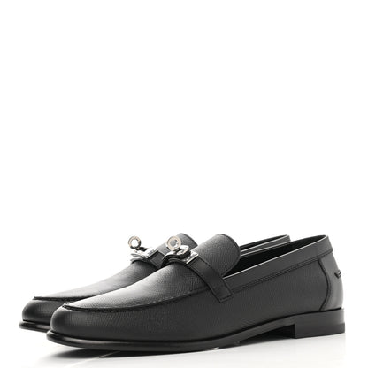 Hermes Epsom Womens Destin Loafer 38.5 Black 3 of 10