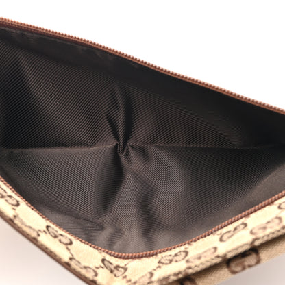 Gucci GG Monogram Web Double Pocket Belt Bag Dark Brown 5 of 14