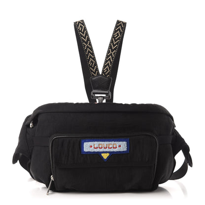 Gucci Nylon 80s Logo Patch Belt Bag Black 1 of 10