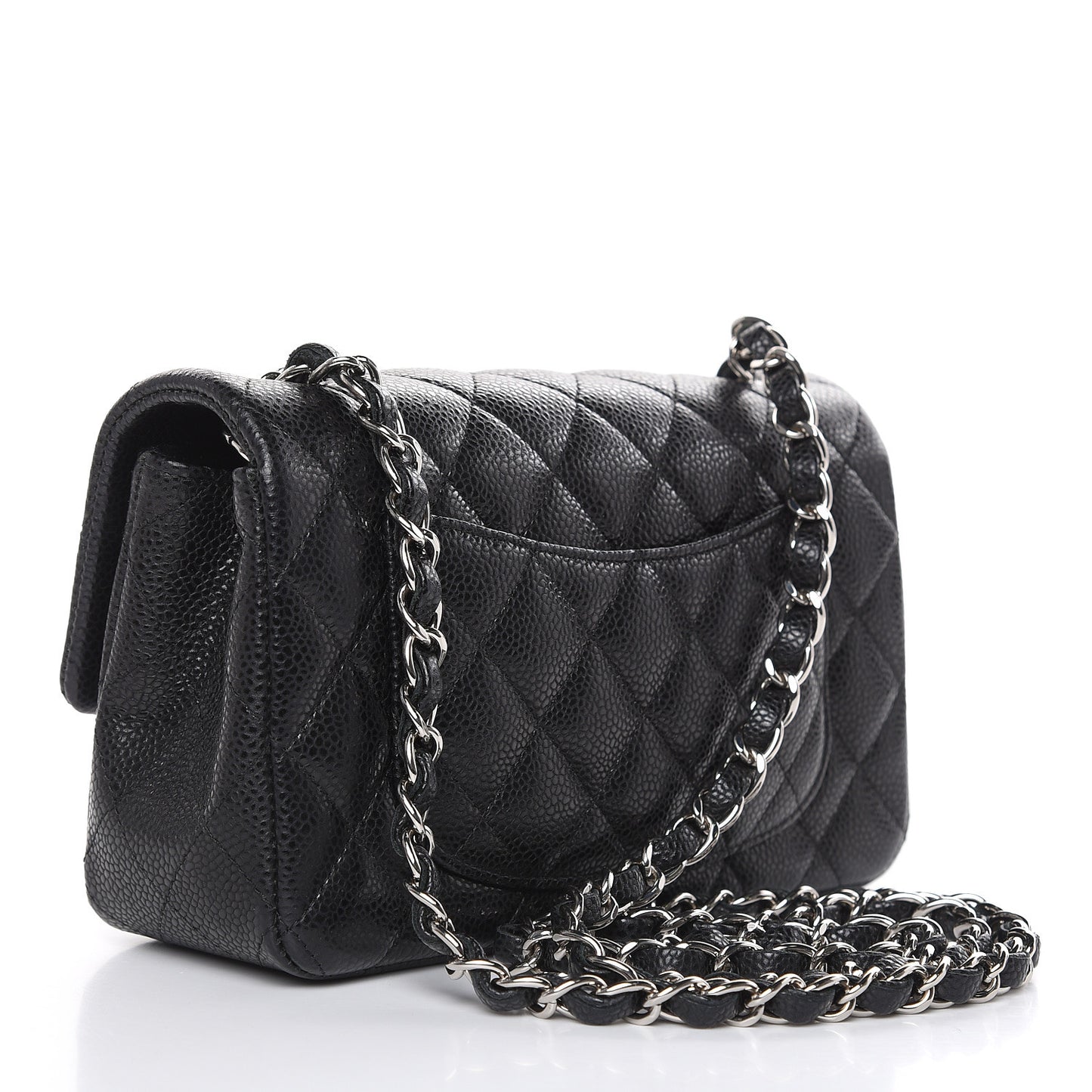 Caviar Quilted Mini Rectangular Flap Black