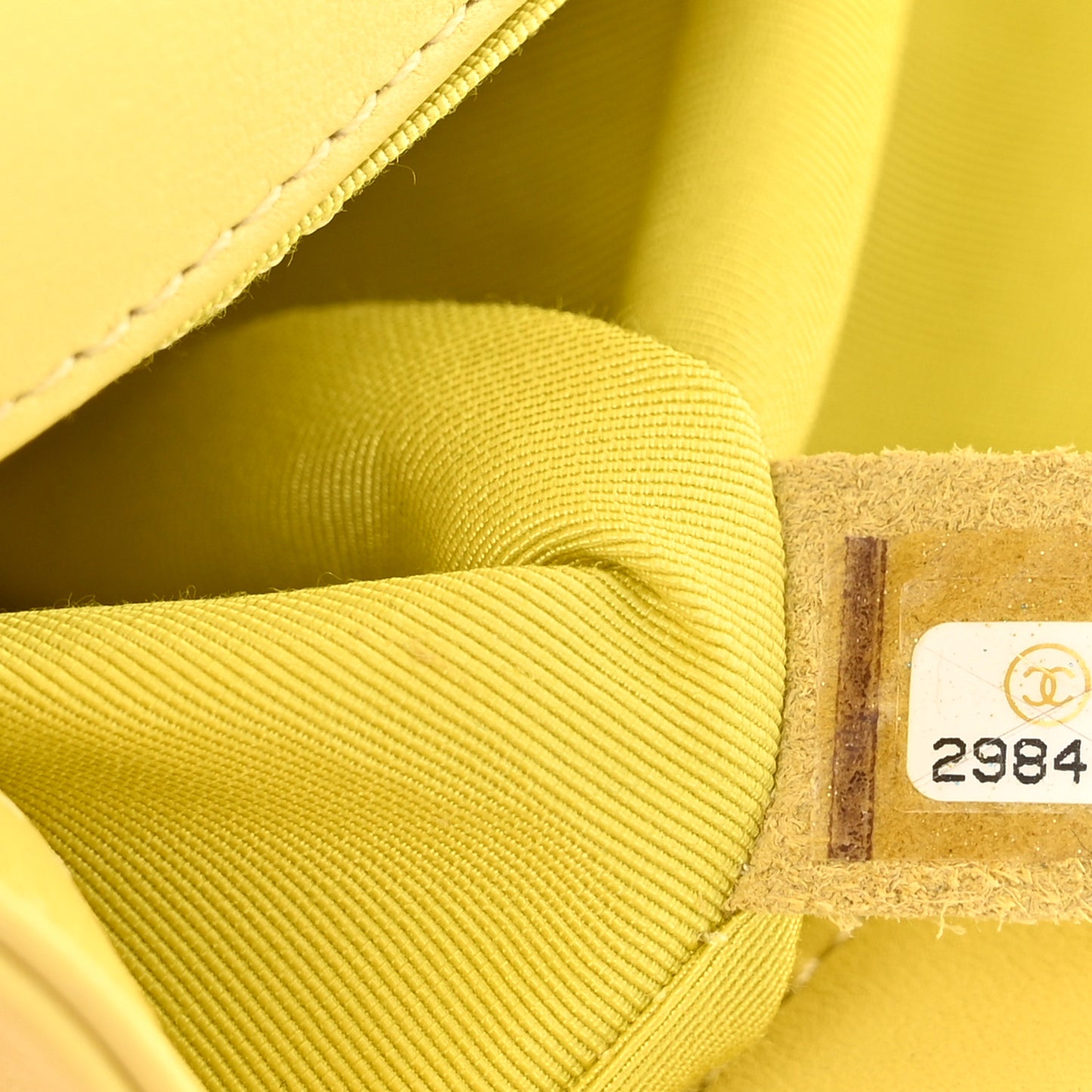 Lambskin Quilted Small Boy Flap Yellow