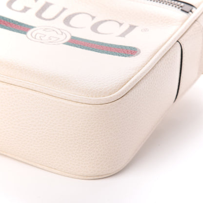 Gucci Grained Calfskin Logo Messenger Bag White 9 of 9