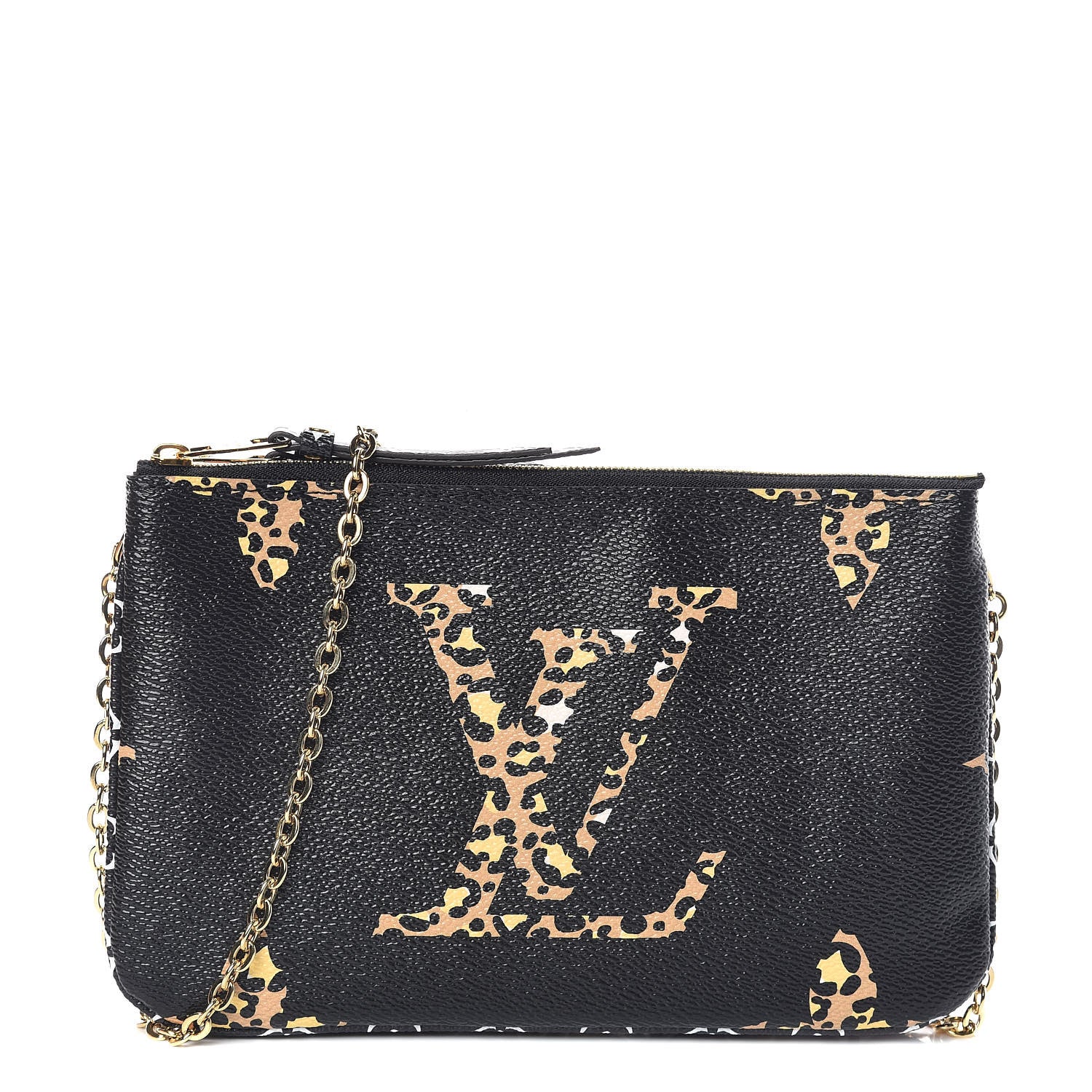 Louis Vuitton Monogram Giant Jungle Pochette Double Zip Black 1 of 10