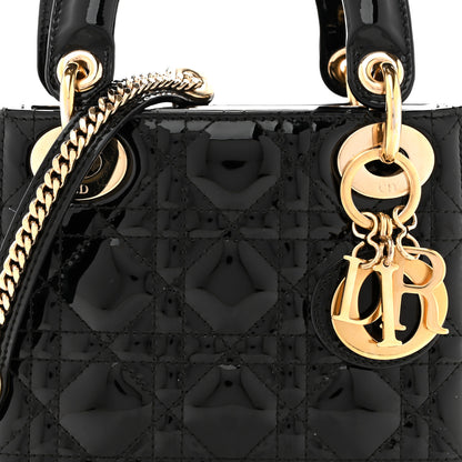 Christian Dior Patent Cannage Mini Lady Dior Black 8 of 13