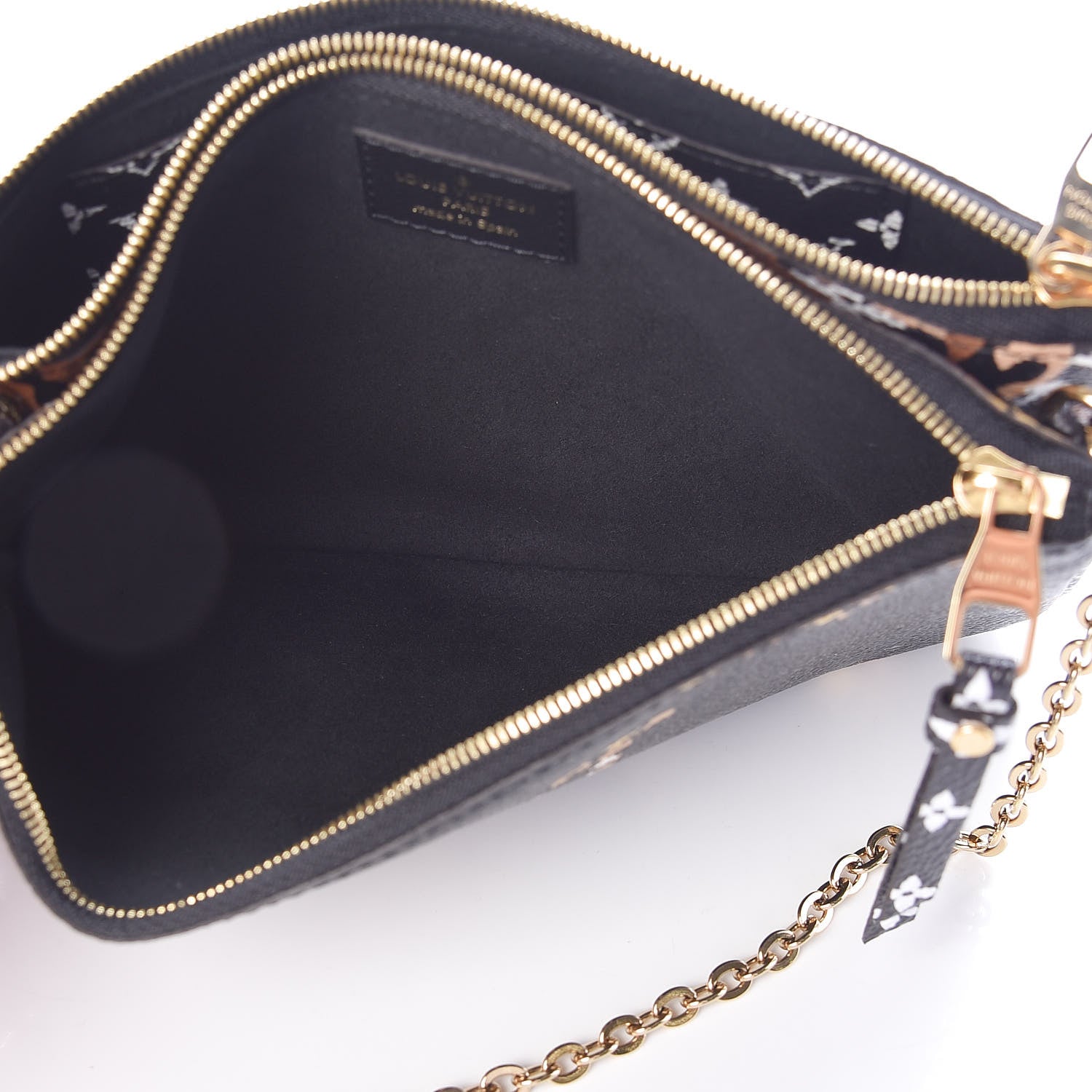 Louis Vuitton Monogram Giant Jungle Pochette Double Zip Black 6 of 10