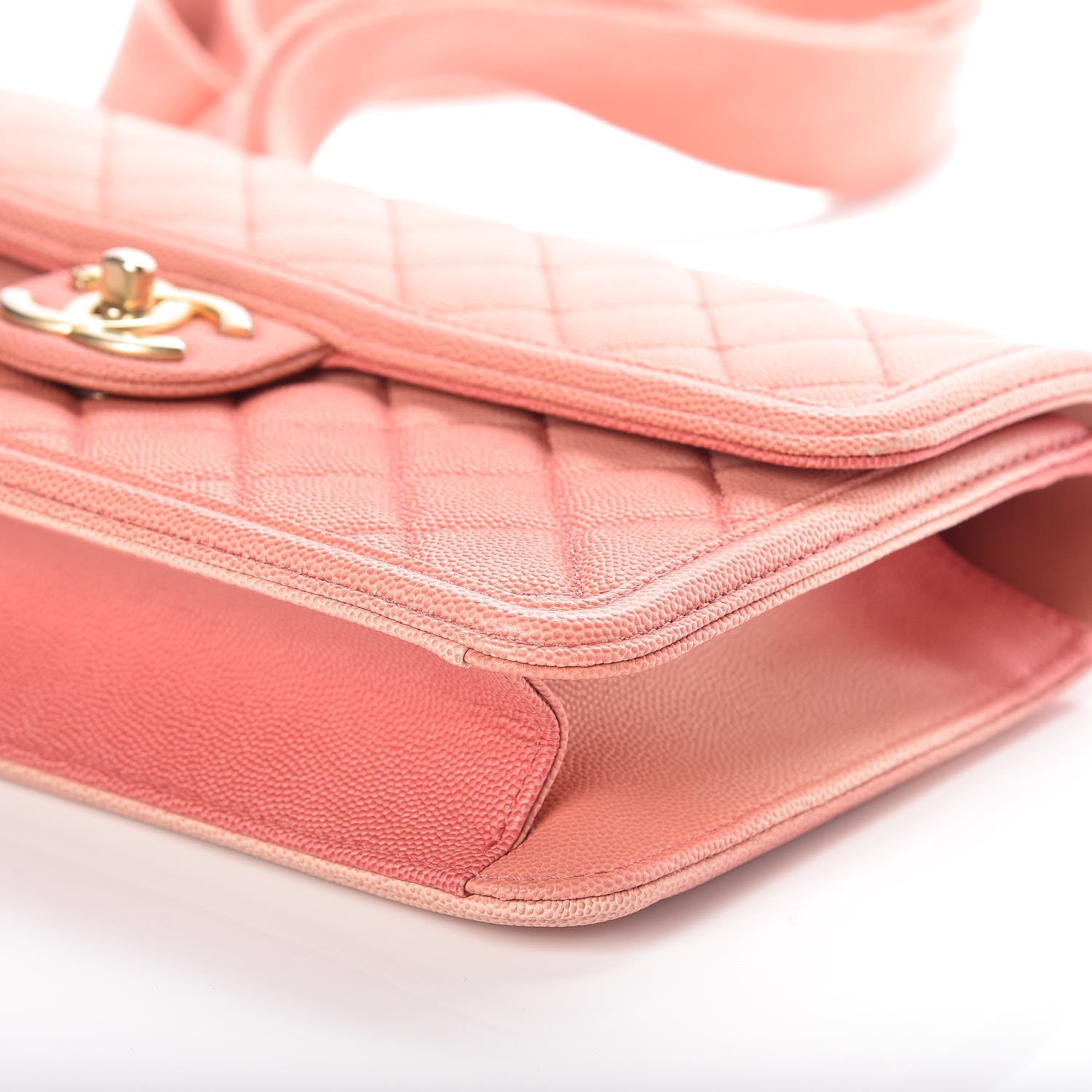 Chanel Caviar Quilted Medium Sunset On The Sea Flap Coral 8 of 8