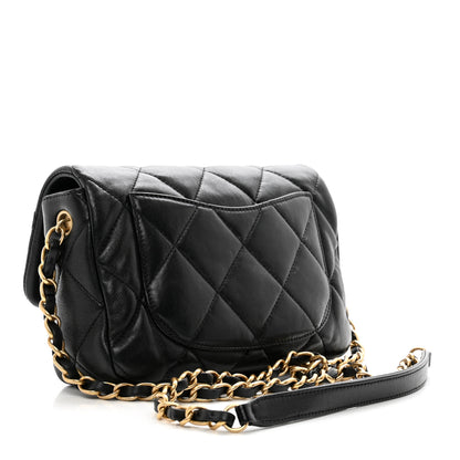 Chanel Lambskin Plexiglass Quilted Coco Love Flap Black 3 of 10