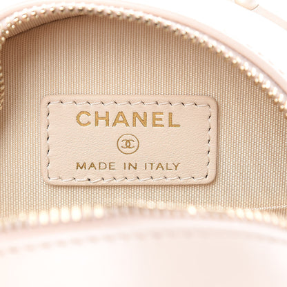 Chanel Calfskin Quilted Pearl Round Clutch With Chain White 6 of 10