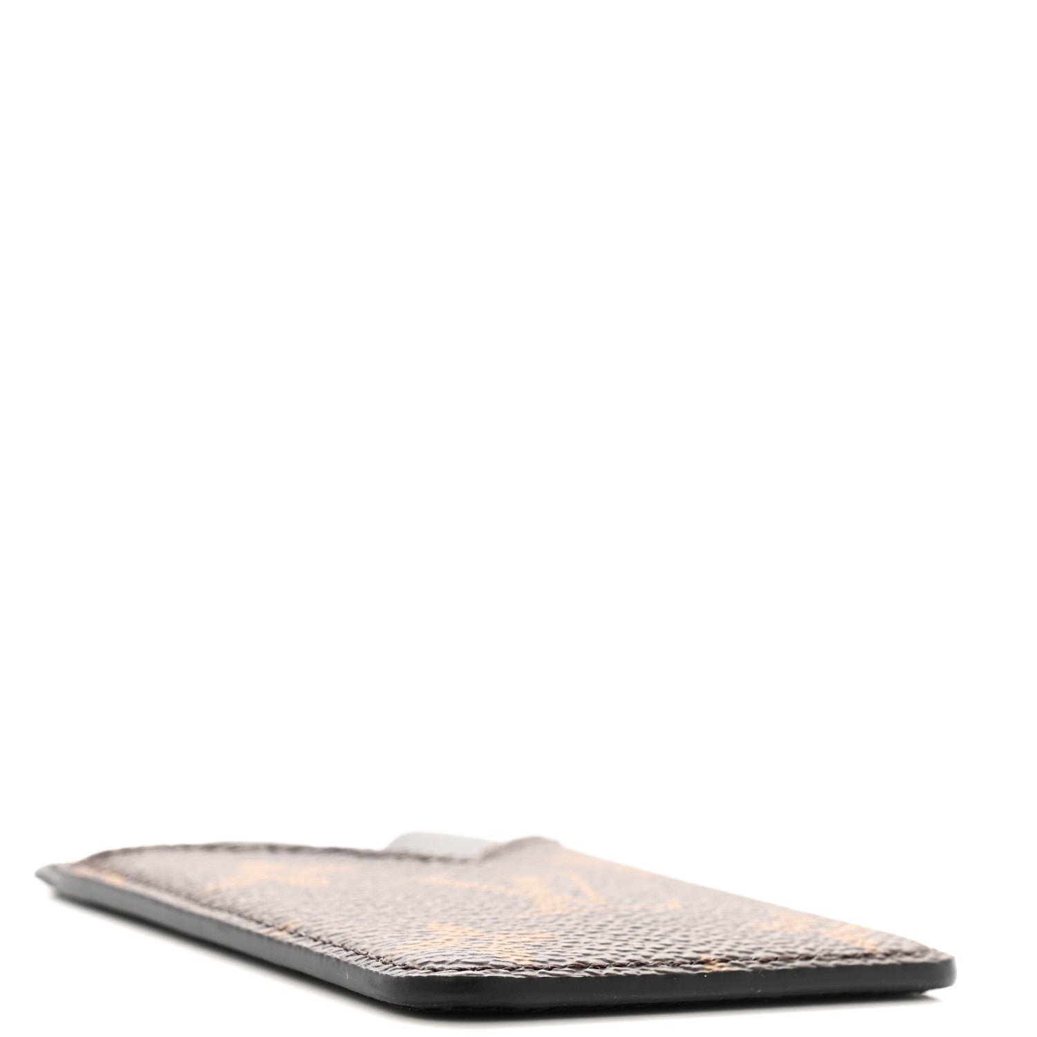 Louis Vuitton Monogram Macassar Magnetic Card Holder Black 4 of 9