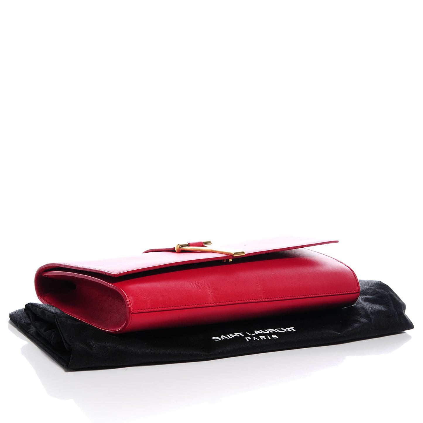 Leather Classic Y Clutch Rouge Orient