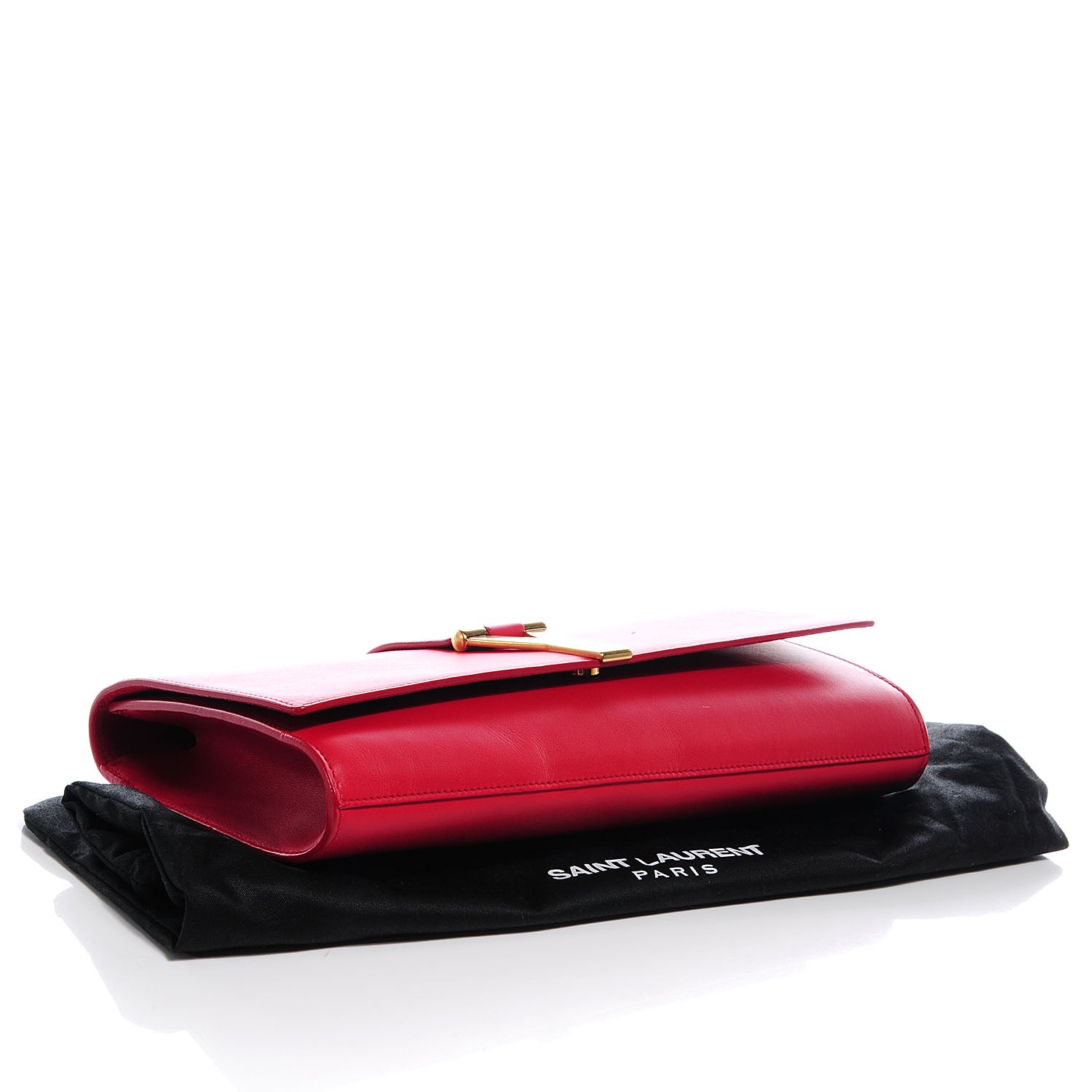 Saint Laurent Leather Classic Y Clutch Rouge Orient 4 of 8
