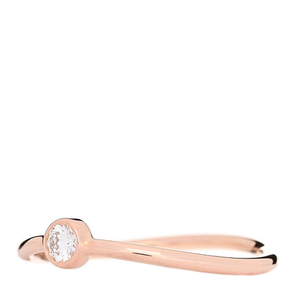 Tiffany 18K Rose Gold Diamond Elsa Peretti Single-Row Wave Ring 46 3.75 3 of 5