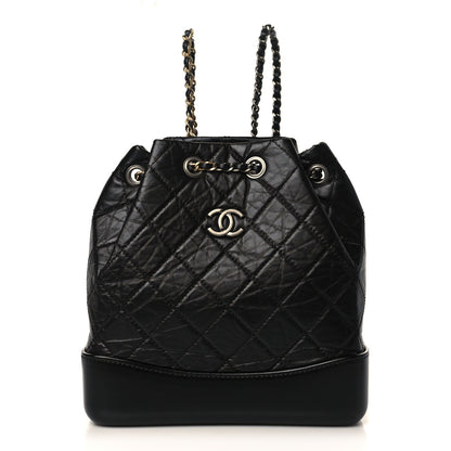 Chanel Aged Calfskin Quilted Small Gabrielle Backpack Black 1 of 9