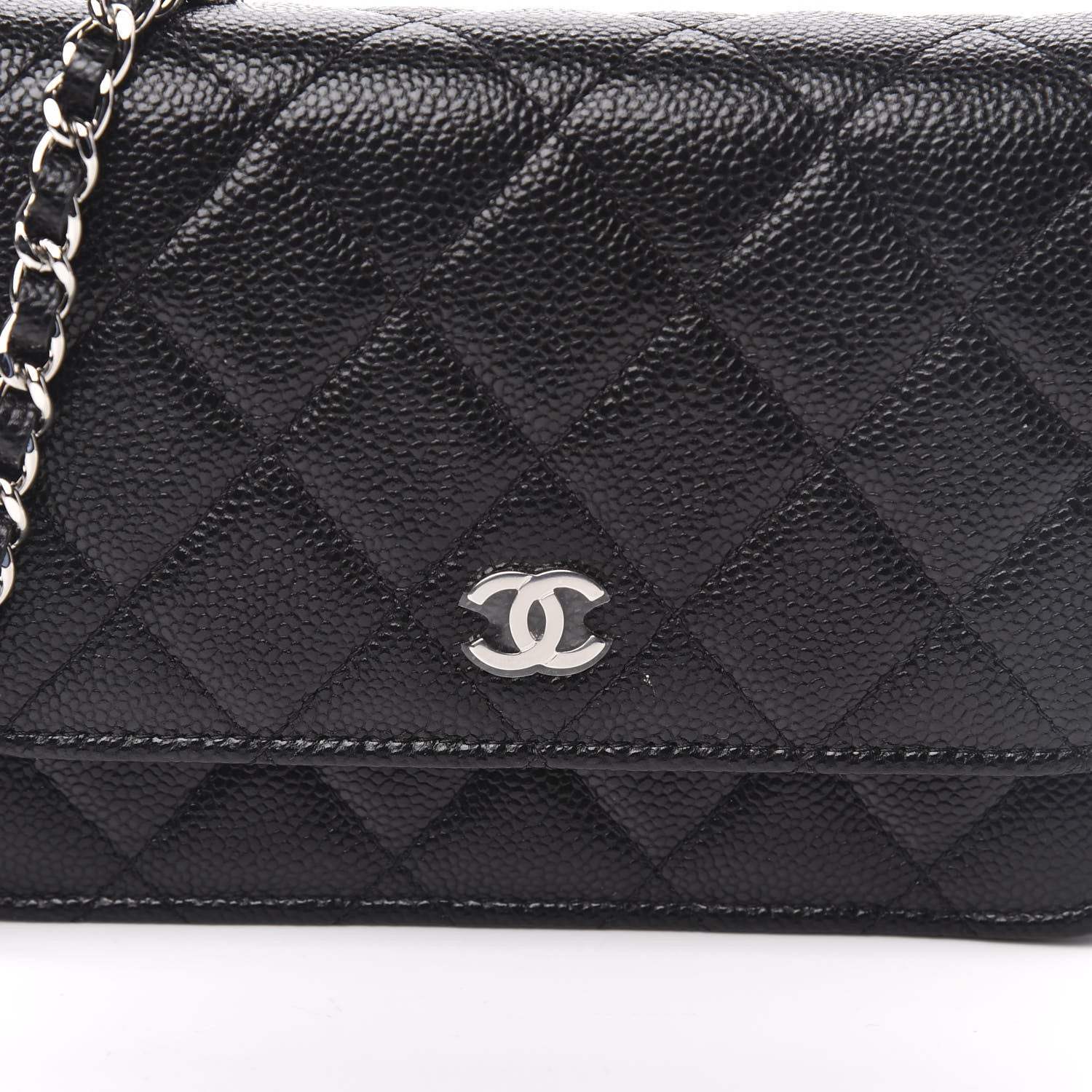 Chanel Caviar Quilted Mini Wallet On Chain WOC Black 10 of 11