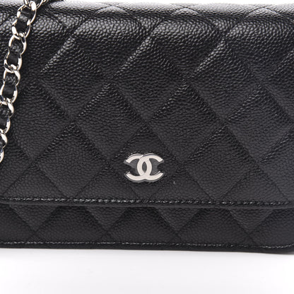 Chanel Caviar Quilted Mini Wallet On Chain WOC Black 10 of 11