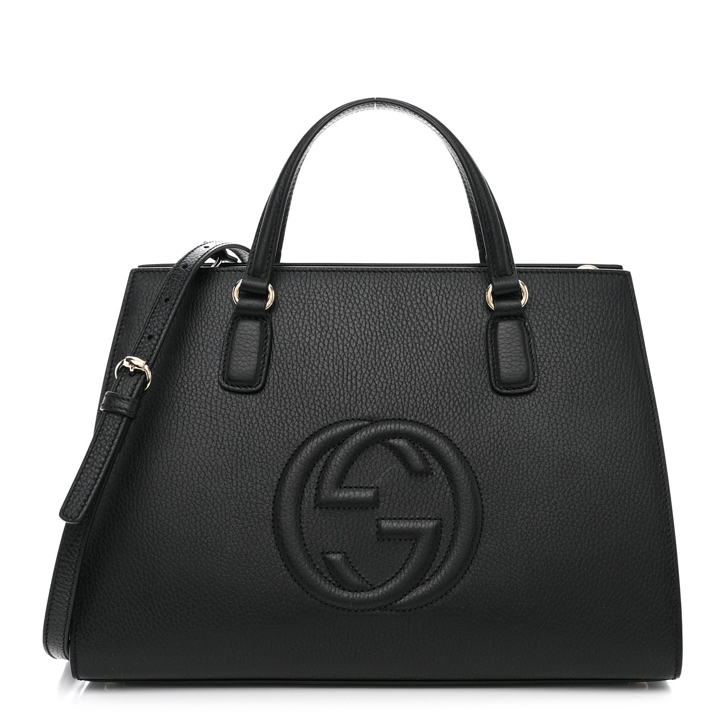 Gucci Dollar Calfskin Large Soho Top Handle Satchel Black 1 of 14