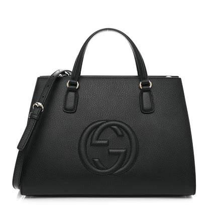 Gucci Dollar Calfskin Large Soho Top Handle Satchel Black 1 of 14