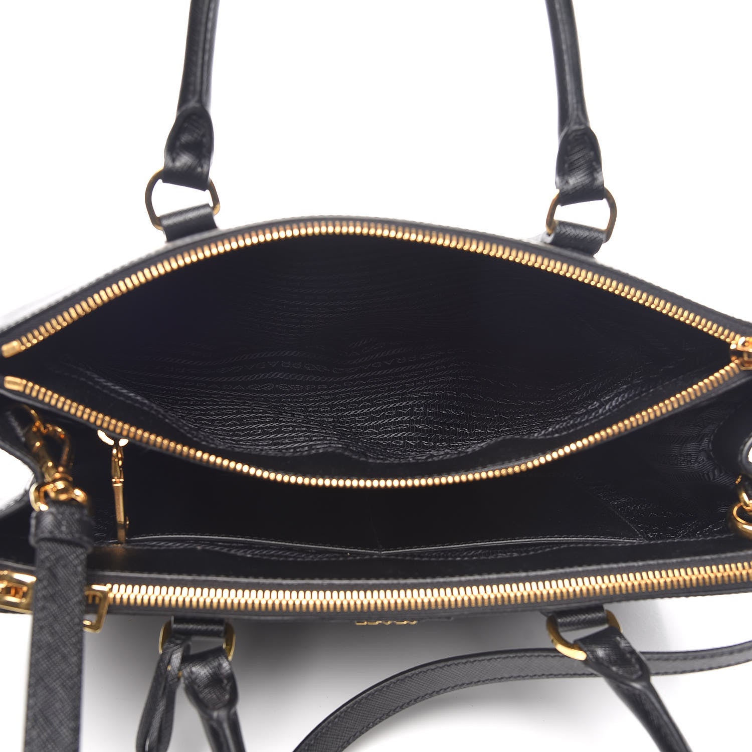 Prada Saffiano Medium Galleria Double Zip Tote Black 5 of 12