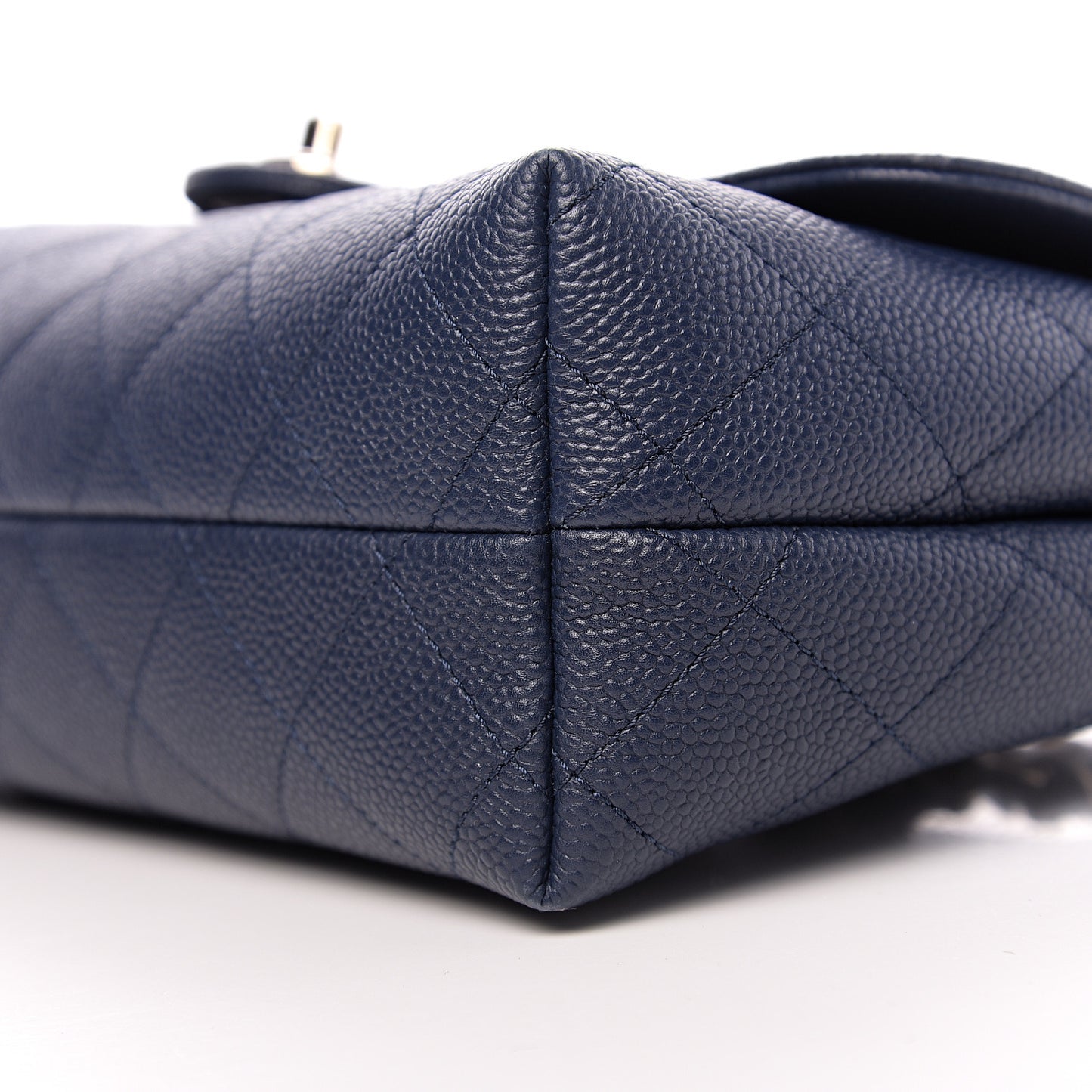 Caviar Quilted City Walk Flap Navy Blue