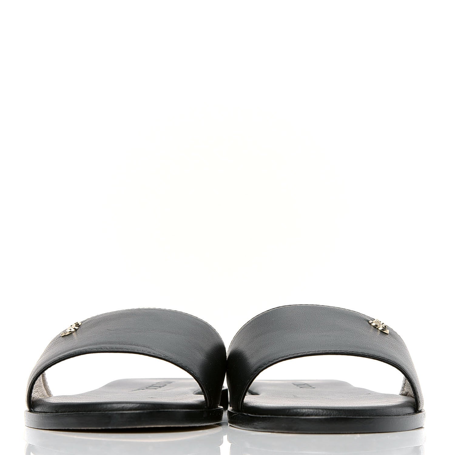 Jimmy Choo Nappa Minea Flat Sandals 36 Black 2 of 4