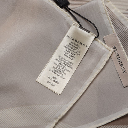 Burberry Silk Giant Check Scarf Pale Stone 5 of 6