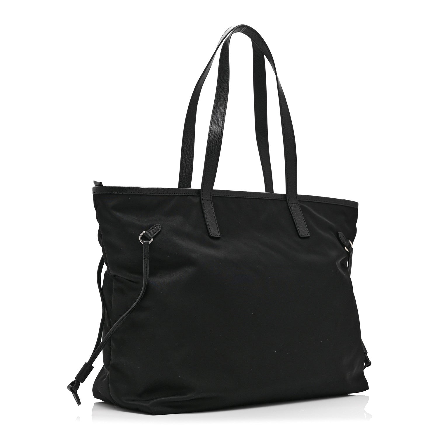 Prada Tessuto Nylon Saffiano Shopping Tote Black 3 of 10