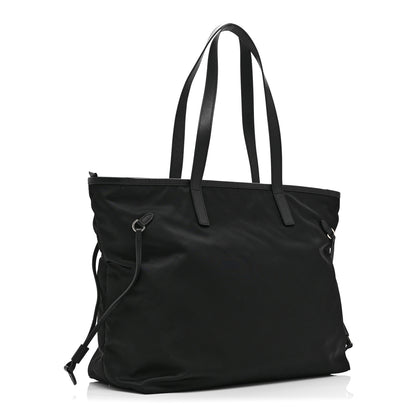 Prada Tessuto Nylon Saffiano Shopping Tote Black 3 of 10