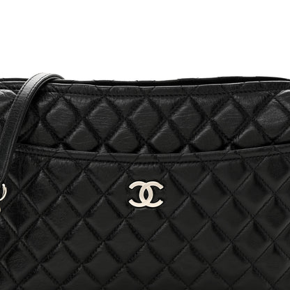 Chanel Aged Calfskin Quilted Large Working Vibe Camera Case Black 8 of 10