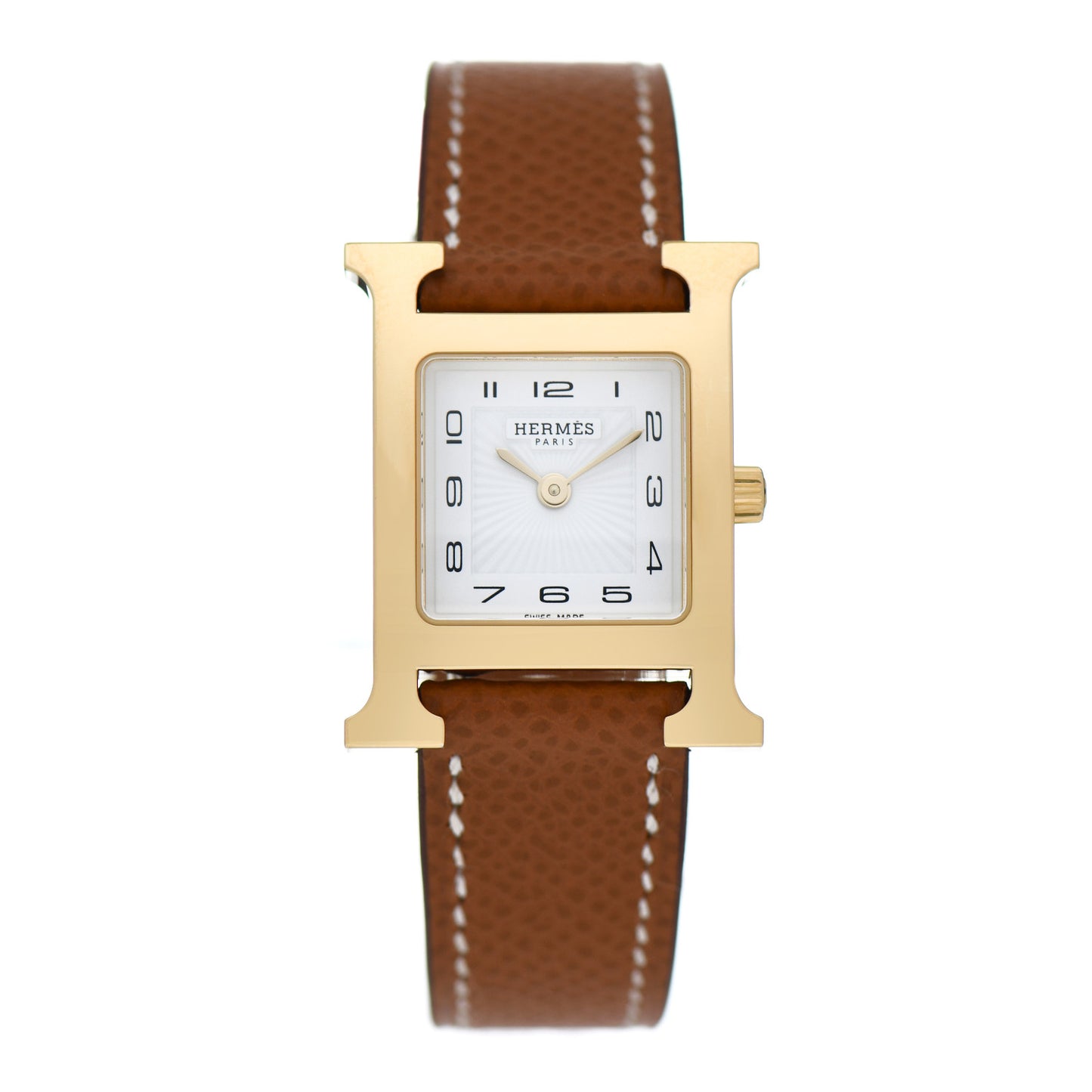 Stainless Steel Epsom 21mm Heure H Hour Quartz Watch Gold