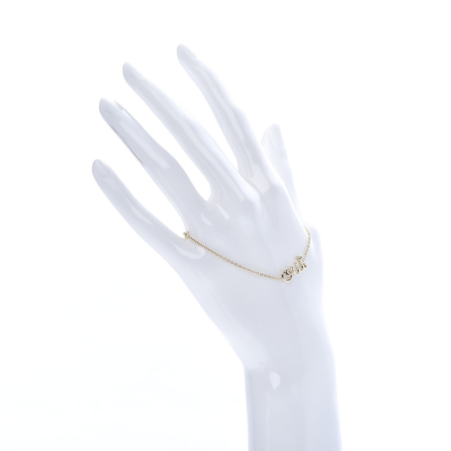 Christian Dior 18K Yellow Gold Diamond Oui Bracelet 2 of 5