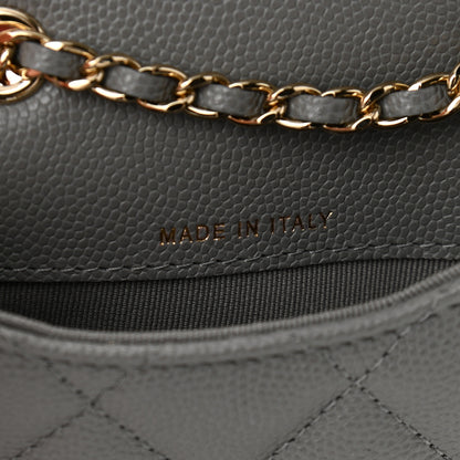 Chanel Caviar Quilted Mini Chain Belt Bag Grey 7 of 12