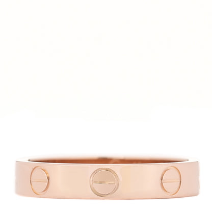 Cartier 18K Pink Gold 3.5mm LOVE Wedding Band Ring 51 5.75 1 of 5
