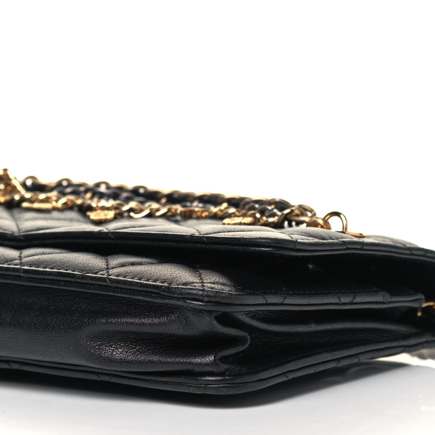 Chanel Lambskin Quilted Egyptian Amulet Wallet On Chain WOC Black 9 of 9