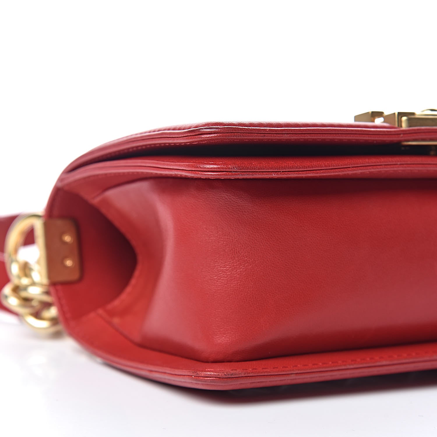Chanel Lambskin Quilted Small Boy Flap Dark Red 9 of 10