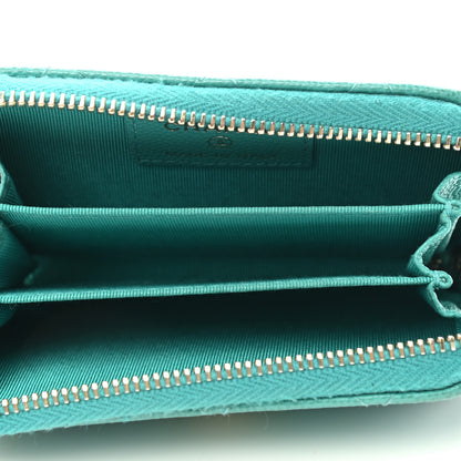 Chanel Caviar Quilted Zip Coin Purse Turquoise 5 of 8