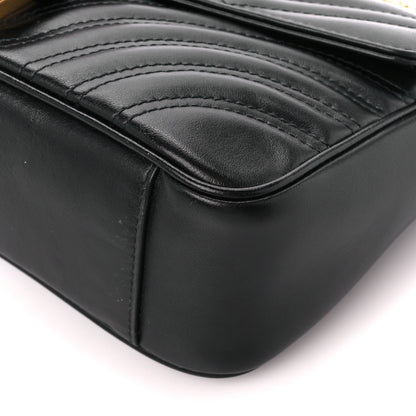 Gucci Calfskin Matelasse Small GG Marmont Shoulder Bag Black 11 of 11