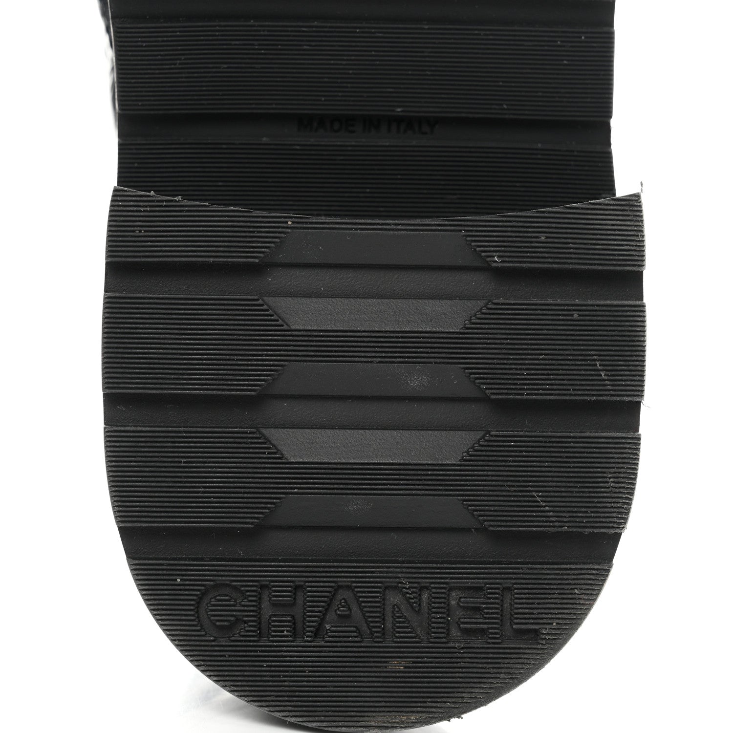 Chanel Shiny Calfskin Quilted Lace Up Combat Boots 37 Black 8 of 8
