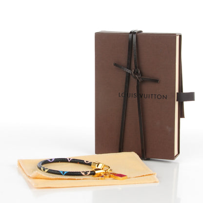 Louis Vuitton Monogram Multicolor Luck It Bracelet 17 Black 5 of 5