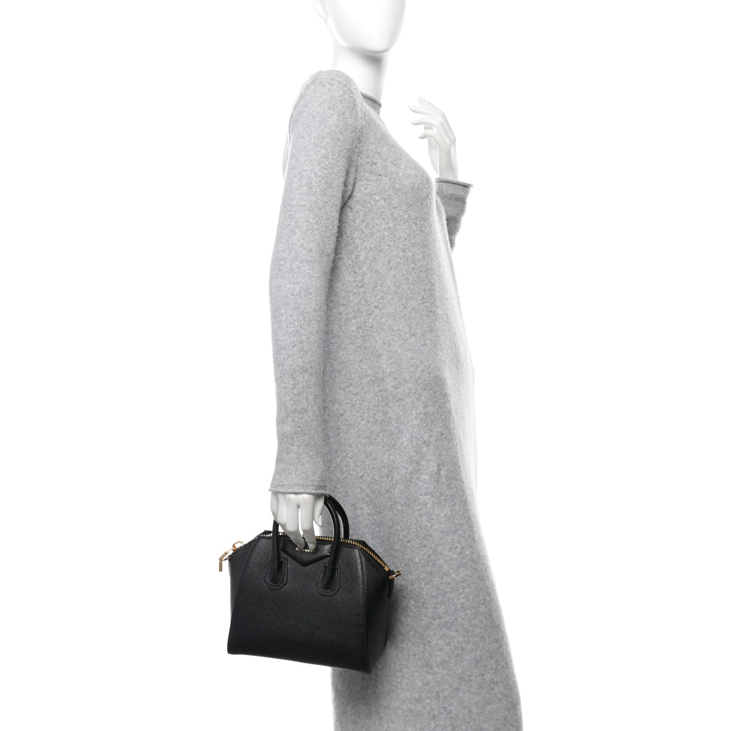 Sugar Goatskin Mini Antigona Black