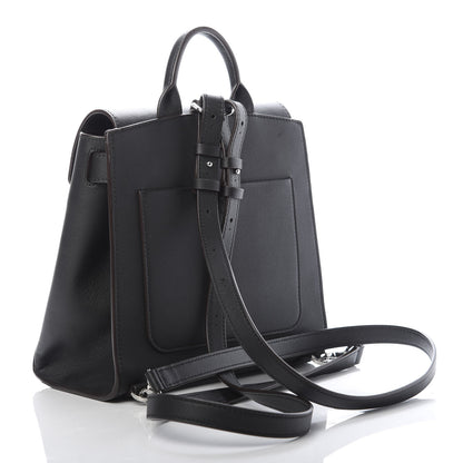 MCM Calfskin Essential Monogram Small Backpack Black 2 of 9