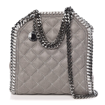 Stella McCartney Shaggy Deer Quilted Tiny Falabella Tote Grey 1 of 9