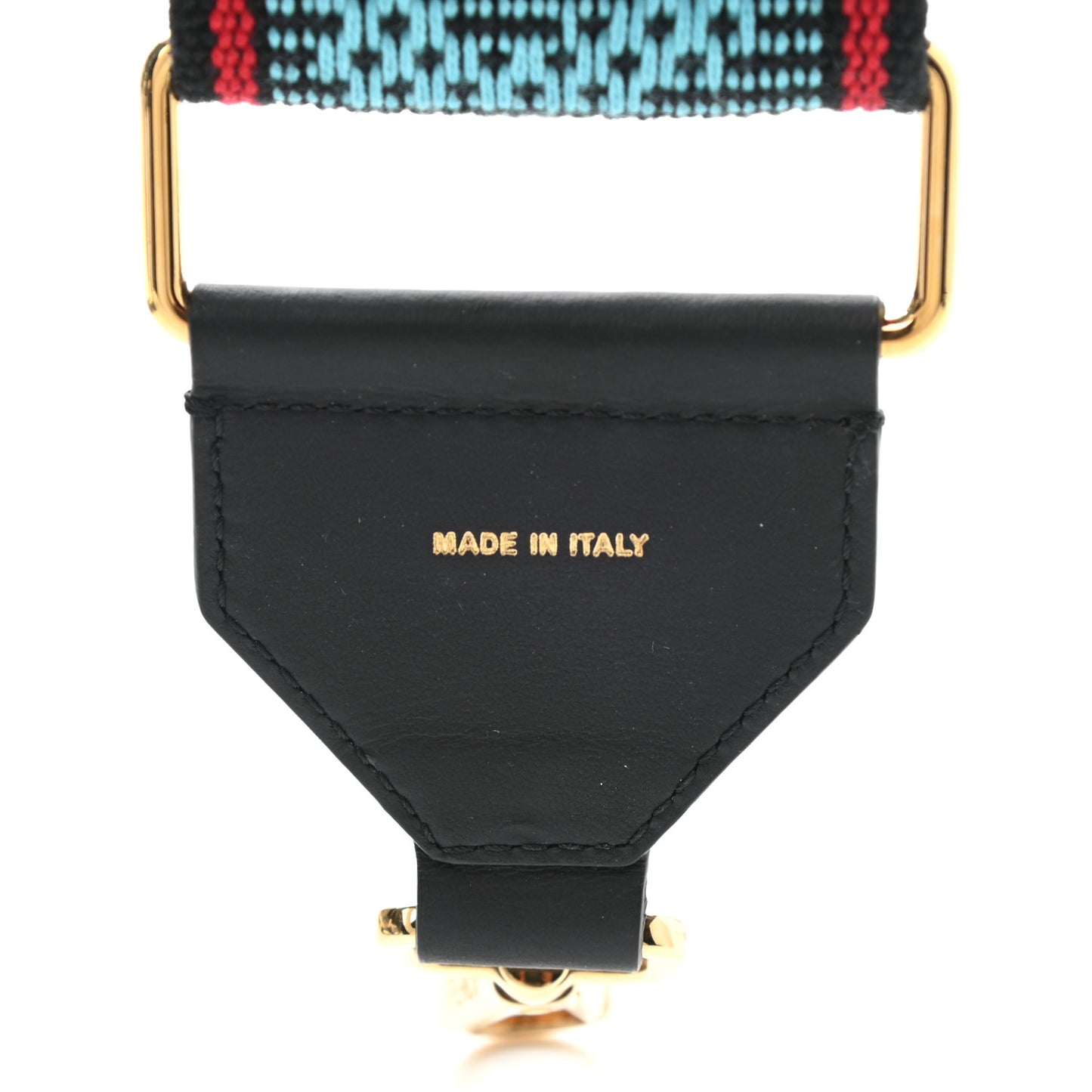 Cannete Ribbon Poly Vitello Century Logo Adjustable Strap You Blue Red