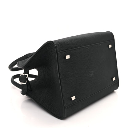 The Row Grained Calfskin Soft Margaux 10 Bag Black 4 of 9