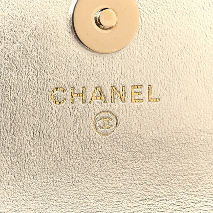 Chanel Gradient Metallic Lambskin Quilted Flap Chain Belt Bag Gold Pink 6 of 11