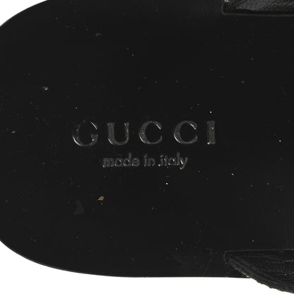 Gucci Nylon Calfskin Web Mens GG Thong Sandals 11 Green Red Black 9 of 11