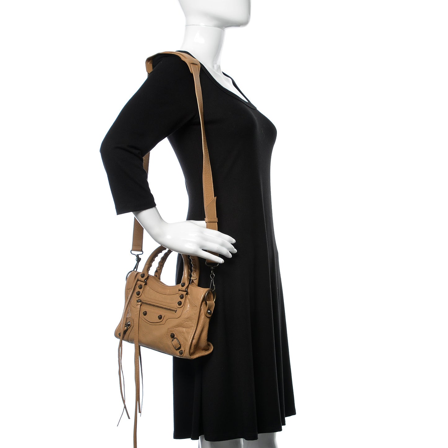 Agneau Classic Hardware Mini City Beige Nougatine