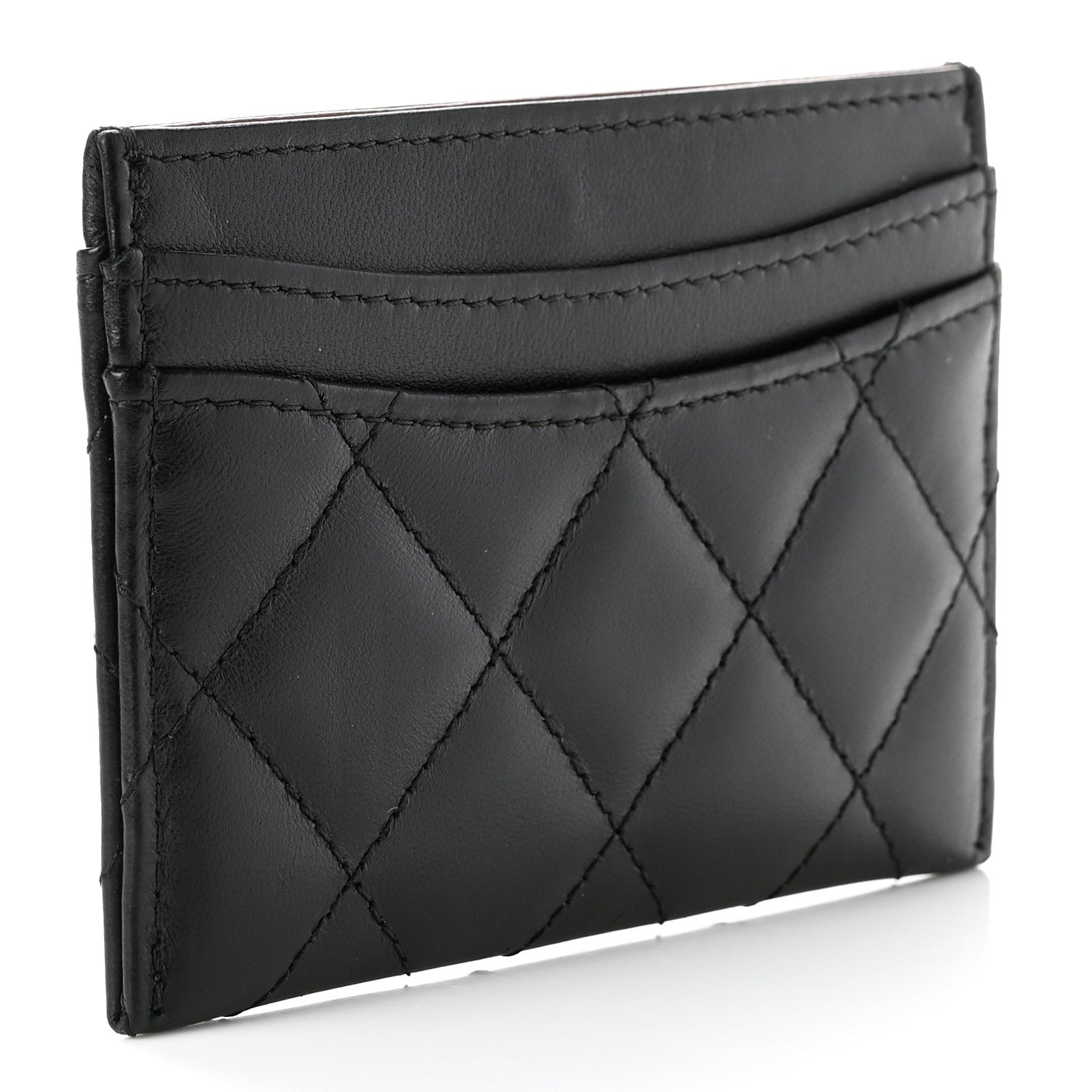 Chanel Lambskin Quilted Card Holder Black 3 of 8