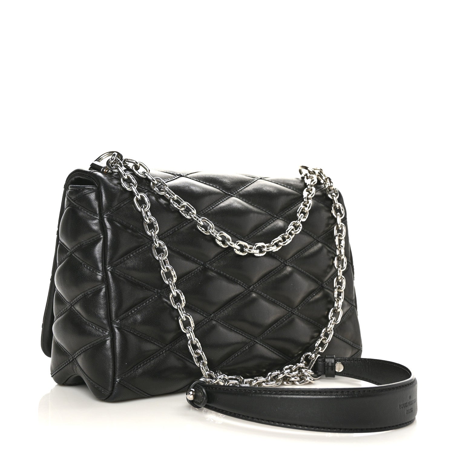Louis Vuitton Lambskin Malletage GO-14 MM Black 3 of 6